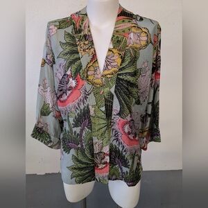 Kimono by One Hundred Stars Print 3/4 Bell Sleeve   Bohemian Style